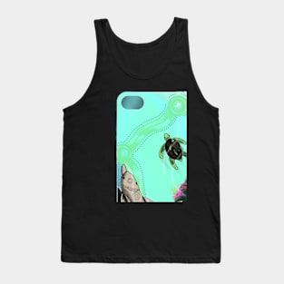 Dolphin and 2 turtles Tank Top